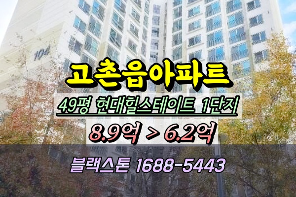  김포 고촌읍아파트 경매 수기마을 힐스테이트 1단지 49평