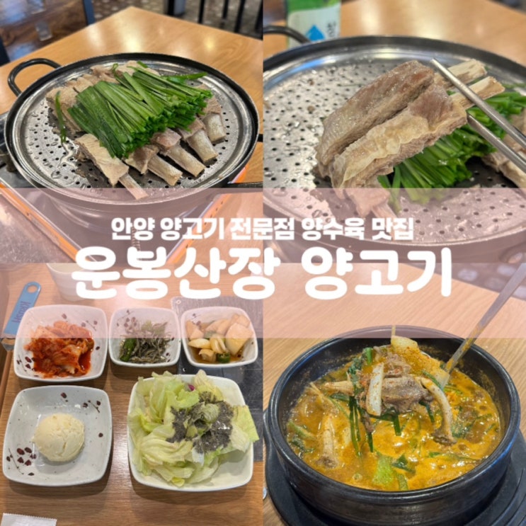  양수육 맛집 운봉산장 양고기 안양점