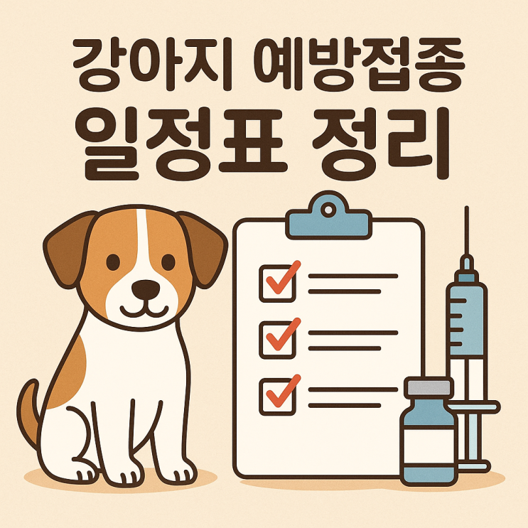  강아지 예방접종 일정표 정리