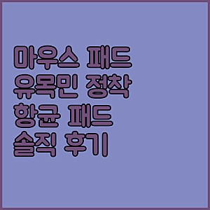 마우스 패드 유목민 정착템! 이큐메딕 항균 패드 솔직 후기