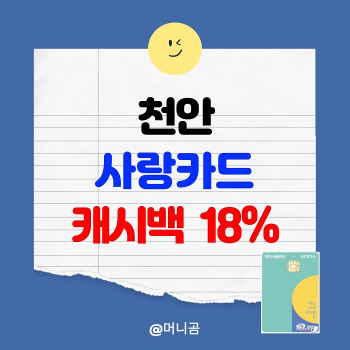 천안사랑카드 발급 사용 방법 사용처 가맹점