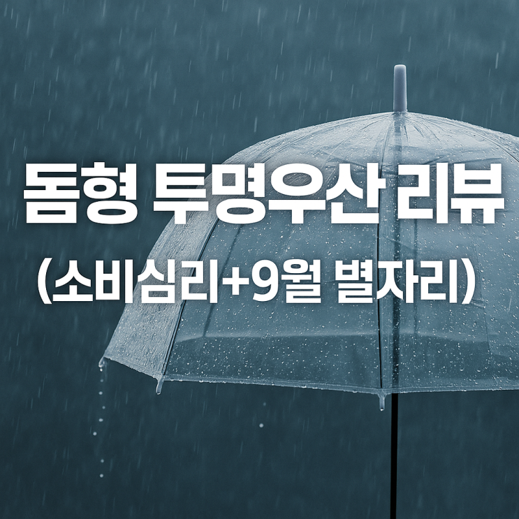  돔형 투명우산, 왜 사람들은 더 오래 쓰고 싶어할까? (소비심리+9월 별자리 운세)