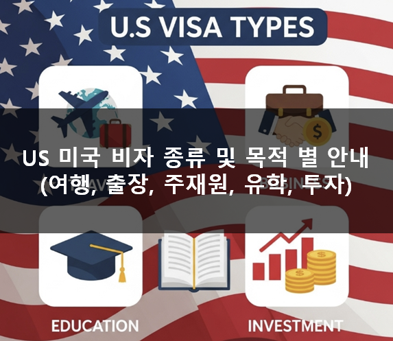  US 미국 비자 종류 및 목적별 안내 (여행, 출장, 주재원, 유학, 투자)