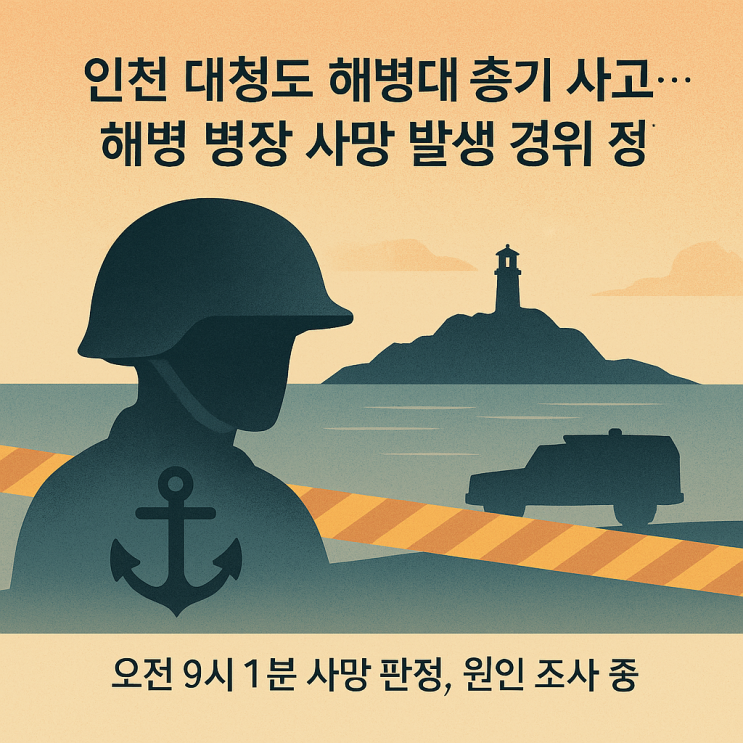 인천 <b>대청도 해병</b>대 <b>총기 사고</b>…<b>해병</b> 병장 사망 발생 경위 정리