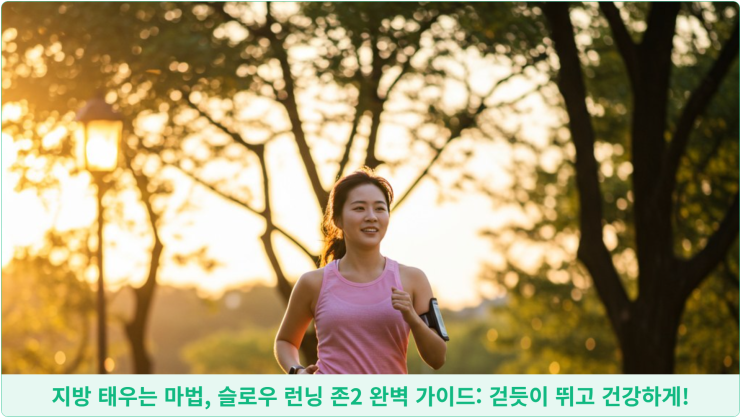  지방 태우는 마법, 슬로우 런닝 존2 완벽 가이드: 걷듯이 뛰고 건강하게!