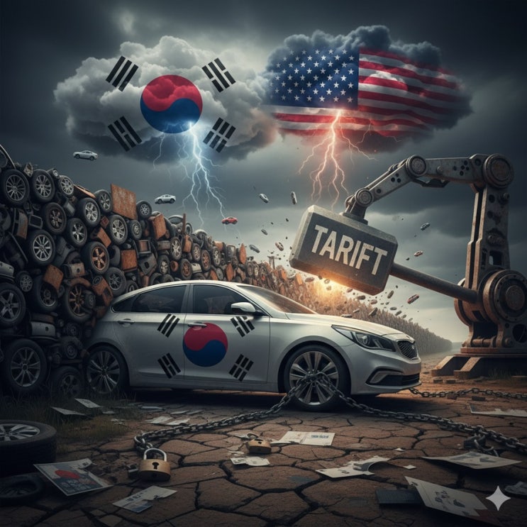 비상! <b>미국</b>발 '<b>관세</b> 폭탄'에 한국 <b>자동차</b> 산업이 흔들린다!