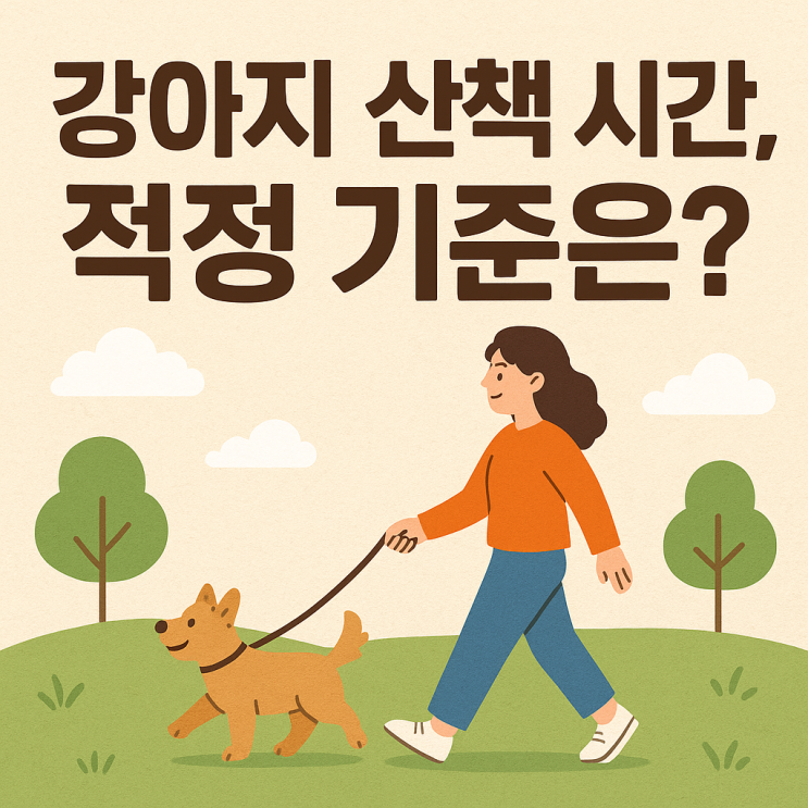  강아지 산책 시간, 적정 기준은?