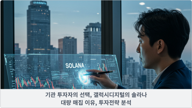  기관 투자자의 선택, 갤럭시디지털의 솔라나 대량 매집 이유, 투자전략 분석