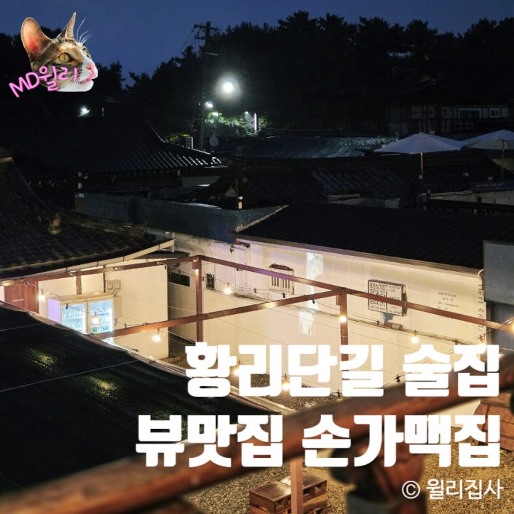  황리단길술집 뷰맛집 손가맥집 JTBC 캠핑클럽 촬영지