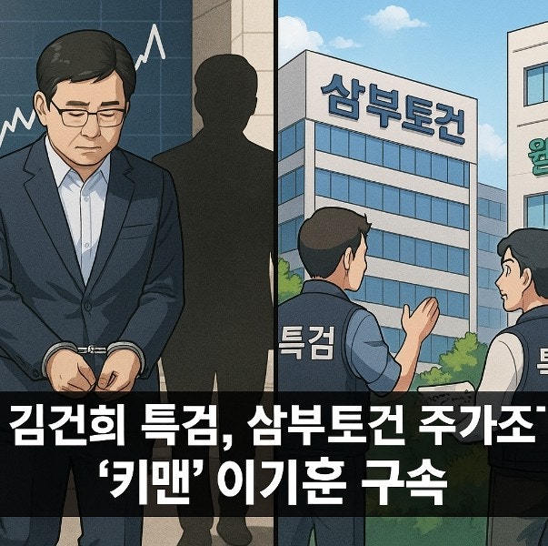주작조작 '키맨' <b>이기훈 구속</b>!삼부토건 부회장 겸 웰바이오텍... 