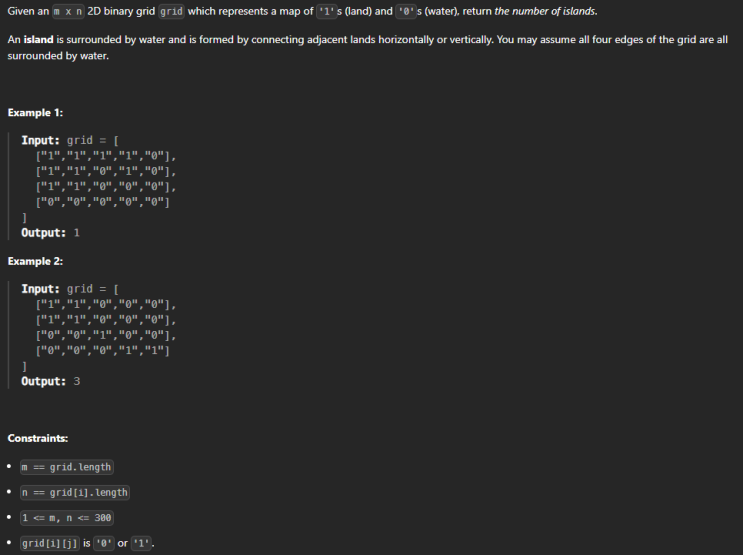  JAVA_LeetCode 200_Number of Islands