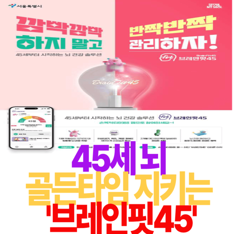 45세 뇌,골든타임지키는 ‘브레인핏45’