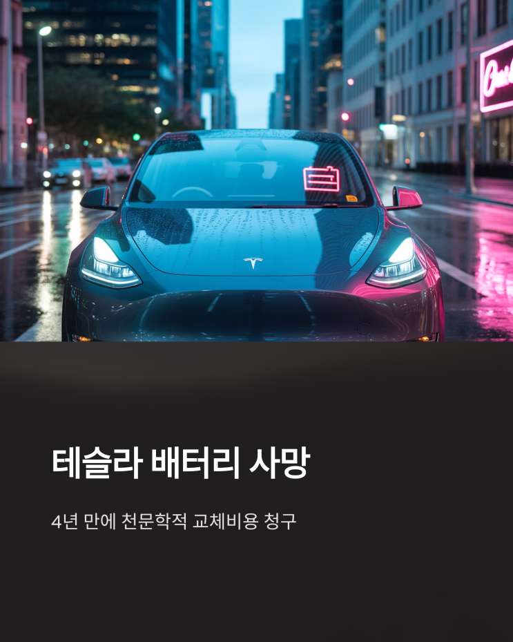  주행 중 배터리 사망 테슬라, 배터리 교체비 논란 심층 분석