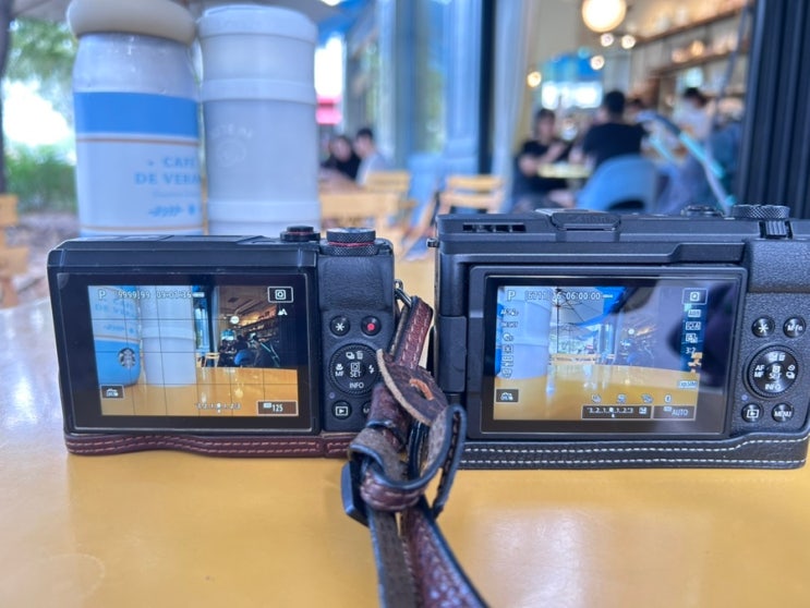  캐논 카메라 비교 G7 mark3, 파워샷 V1 밝기, 색감 등 무보정