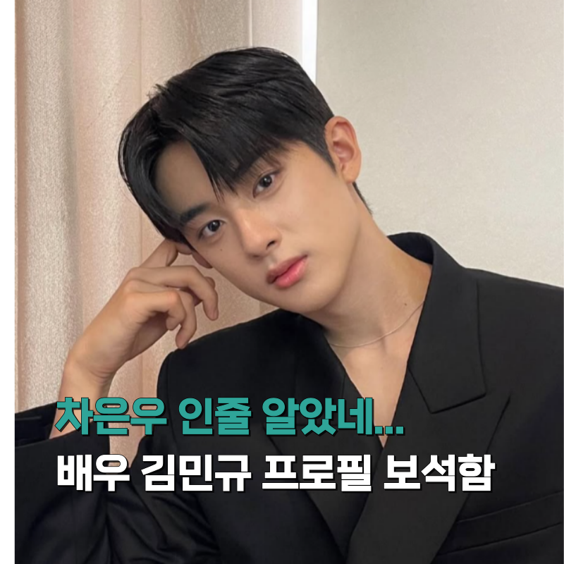차은우 닮은꼴 배우 김민규 프로필 홍석천의 보석함