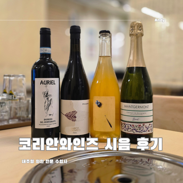  내추럴 와인 전문 수입사 코리안 와인즈 시음 후기