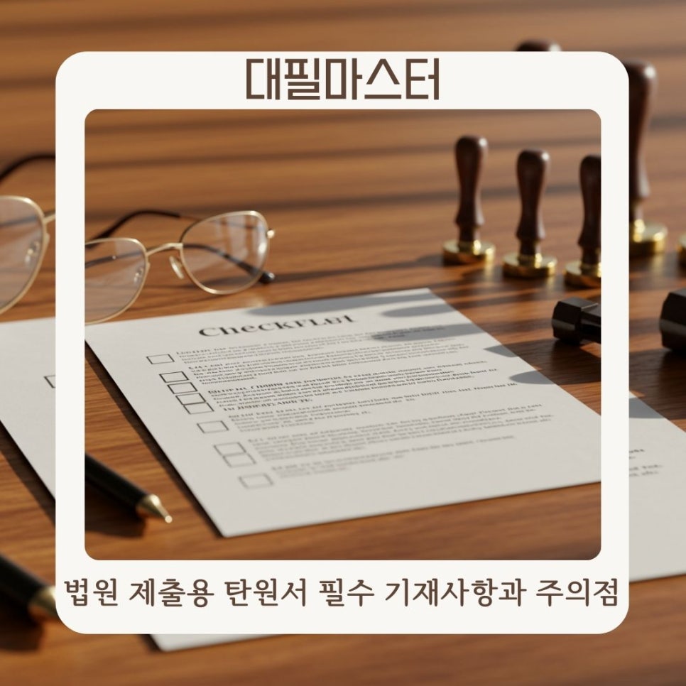 법원 제출용 탄원서 필수 기재사항과 주의점 총정리