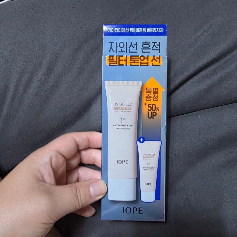 상품) 자외선 흔적 필터 톤업 선 _ 콘업 썬크림 =아이오페 유브이 쉴드 톤업 선 _미백이지만 ....