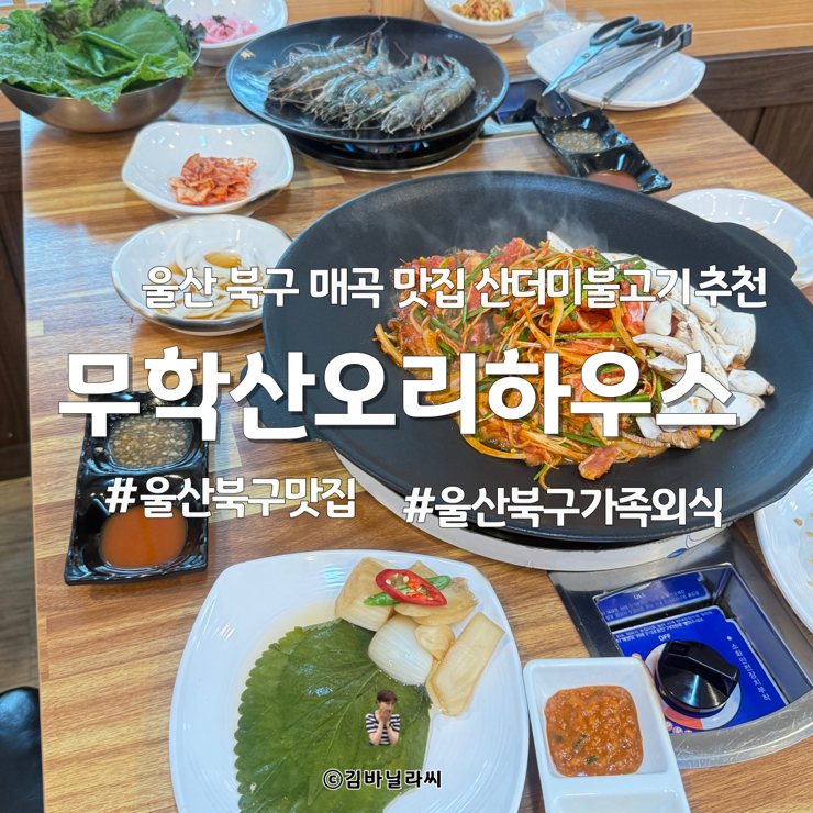  울산 북구 매곡 맛집 무학산오리하우스 산더미고추장불고기세트 가족외식 룸식당