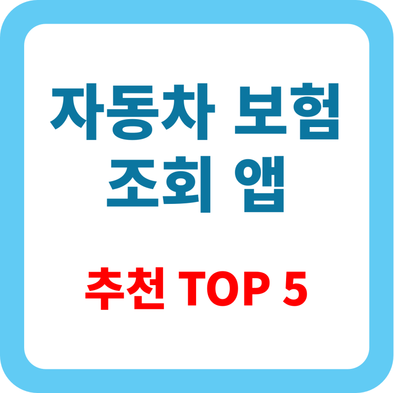 2025 자동차 보험 조회 앱 TOP5, 실사용자 추천 순위!