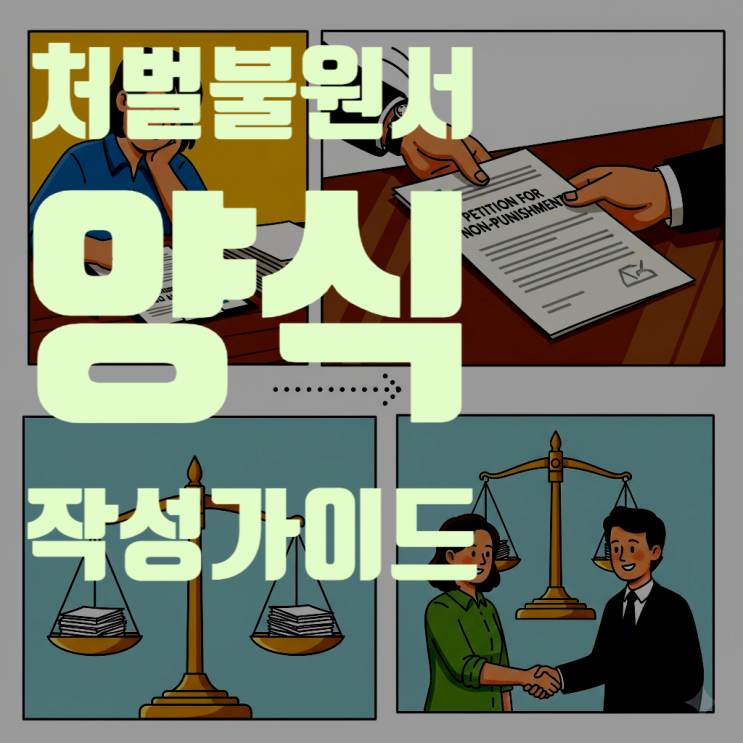  처벌불원서 양식 및 작성방법 (합의서와의 차이, 제출 시기, 효력 총정리)