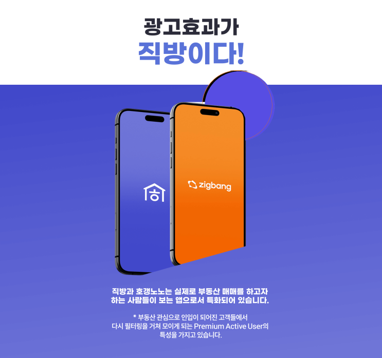  직방 & 호갱노노 데이터 타겟 광고 상품 소개