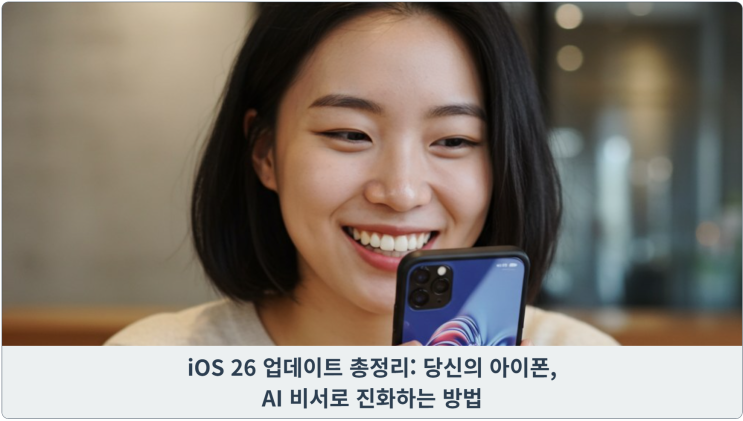  iOS 26 업데이트 총정리: 당신의 아이폰, AI 비서로 진화하는 방법