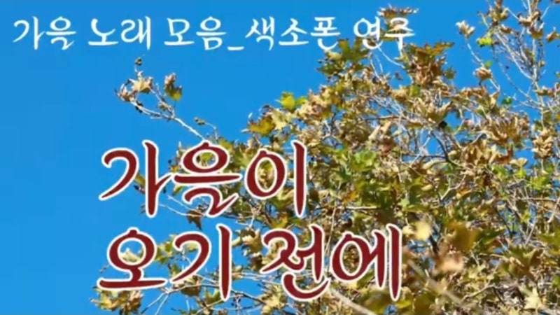 가을 색소폰 소리 15_가을이 오기 전에(이영숙)