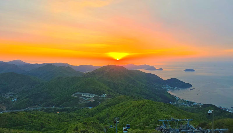 9월 21일 국내유일 거제도 일출 케이블카 운행해요