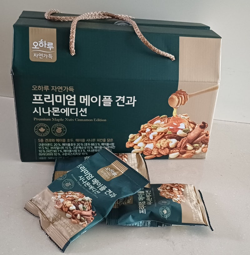 오하루 자연가득 프리미엄 메이플 견과 시나몬 에디션 구매후기