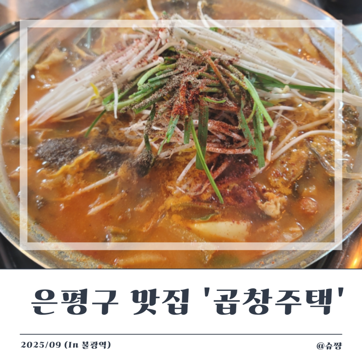  [은평구 맛집] 비 오는 날 불광역 곱창전골 맛집 '곱창 주택'