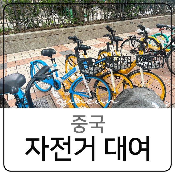  중국 공유 자전거 헬로바이크 알리페이 대여하는 방법