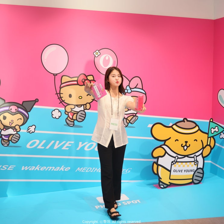  홍대 올리브영 팝업 산리오 X 올리브영 큐티런 이벤트