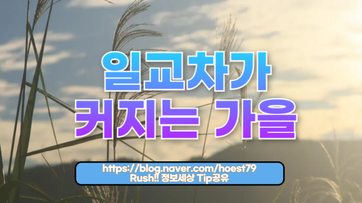  일교차가 커지는 가을, 건강관리를 잘하는 꿀팁 대공개