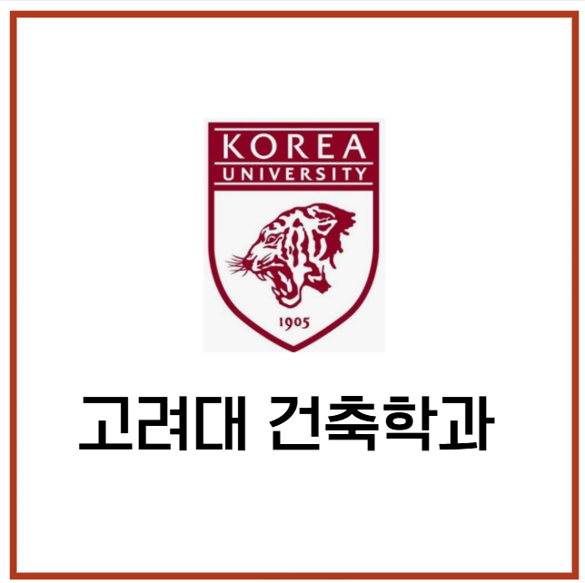  고려대 건축학과 입시 수시 정시 전형 방법, 등급 꼭 알아야 할 포인트