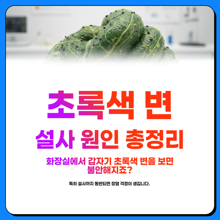 초록색 변, 꿈 설사 원인 철분제 장염 증상까지 총정리