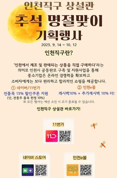명절 선물은 ‘인천직구’… 인천시, 추석 특별할인전 연다