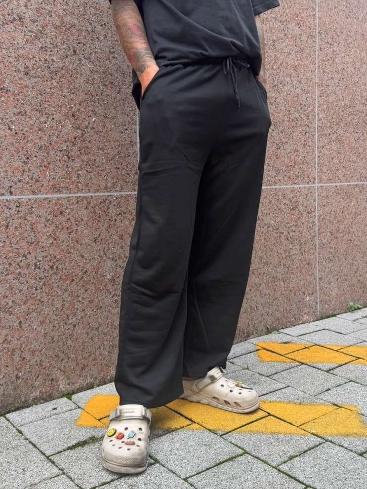  디자인서이플라이 남자 트레이닝 바지 와이드 스웻팬츠 후기, 커플룩으로도 딱!