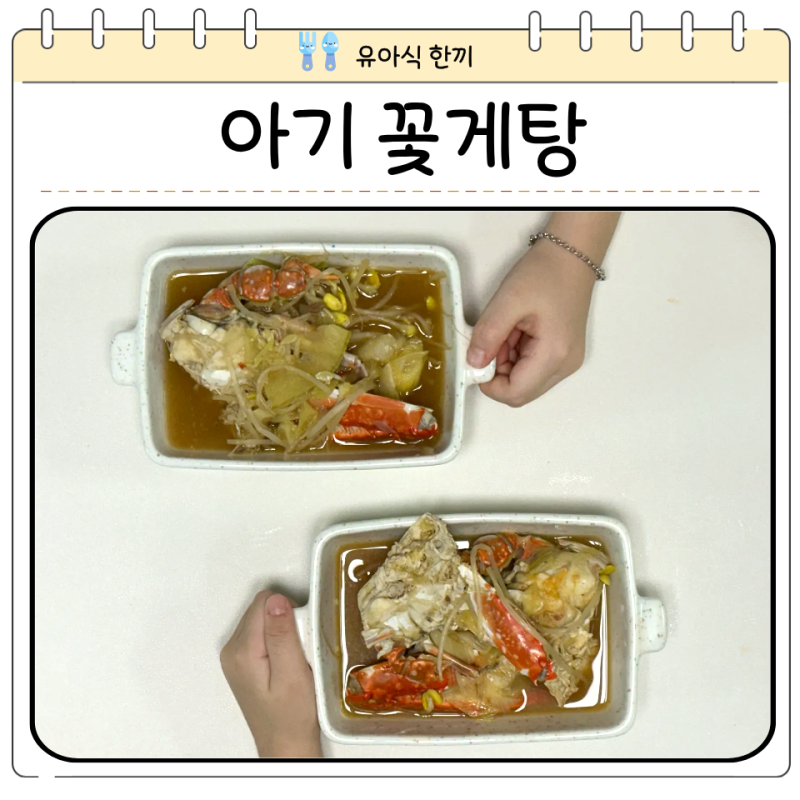 유아 식단 반찬 맵지 않은 꽃게탕 레시피 아기반찬