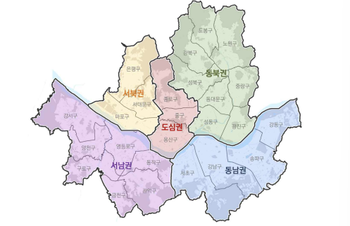  [2040서울도시기본계획] #3편 서울 도시관리계획 및 생활권계획활권계획 : 용도지역, 도심권, 동북권, 동남권, 서북권, 서남권