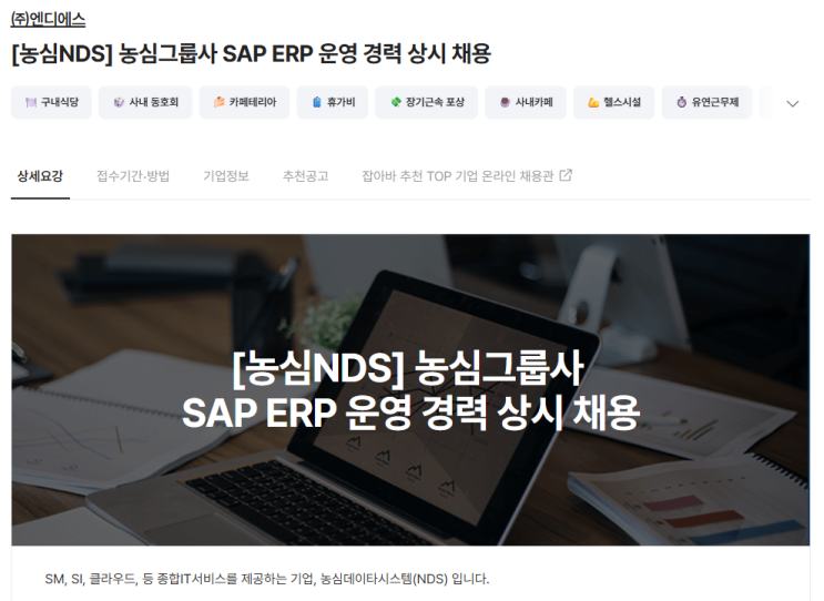  SAP 관련 공고 소개 - [ 농심 NDS ]