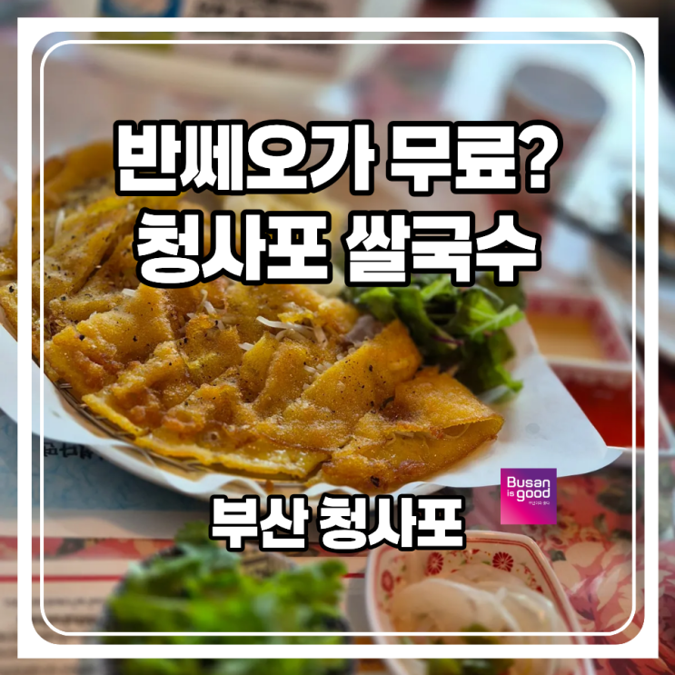  반쎄오가 무료라고? 청사포 쌀국수 방문 후기 친절한 사장님까지 보너스로...