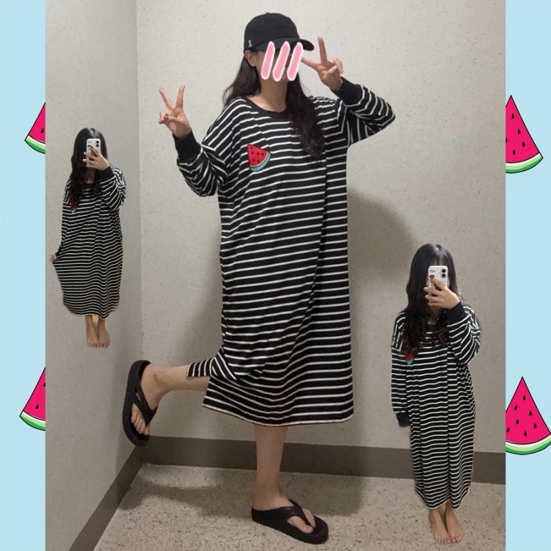 군살,뱃살 커버 가능한 신축성 좋은 집순이필수템 인생잠옷! 홈웨어원피스 추천!