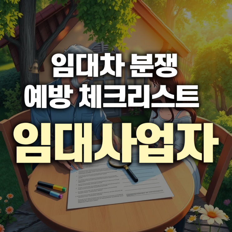 임대차 분쟁 예방 체크리스트