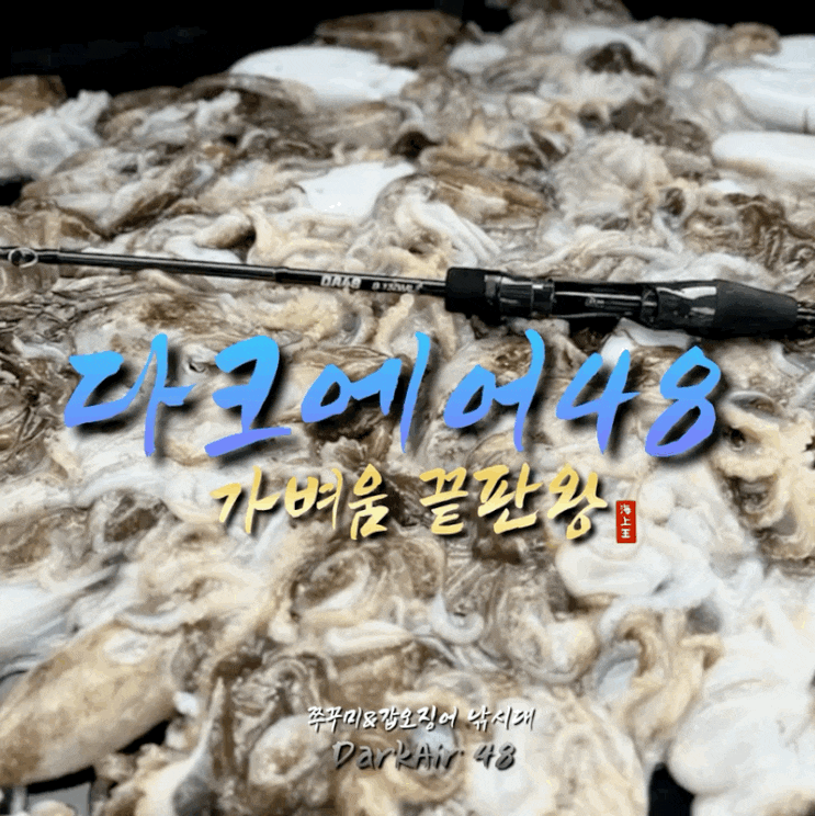  다크에어48 가벼움 끝판왕 쭈꾸미 갑오징어 낚시대 추천