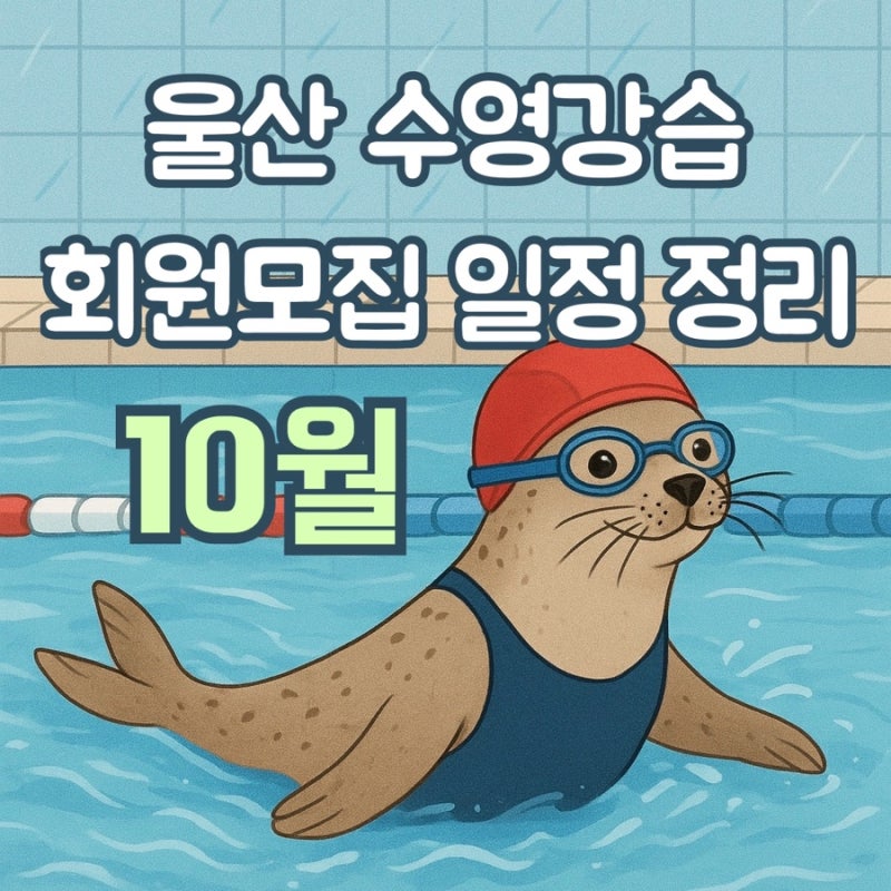울산 수영 강습 | 10월 기관별 회원모집 일정 수강신청 정리 * 남구 중구