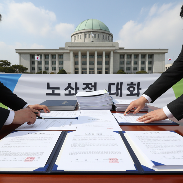 국회 주도 '<b>노사정</b> 대화' 10월 출범! 정년연장·주4.5일제 핵심... 
