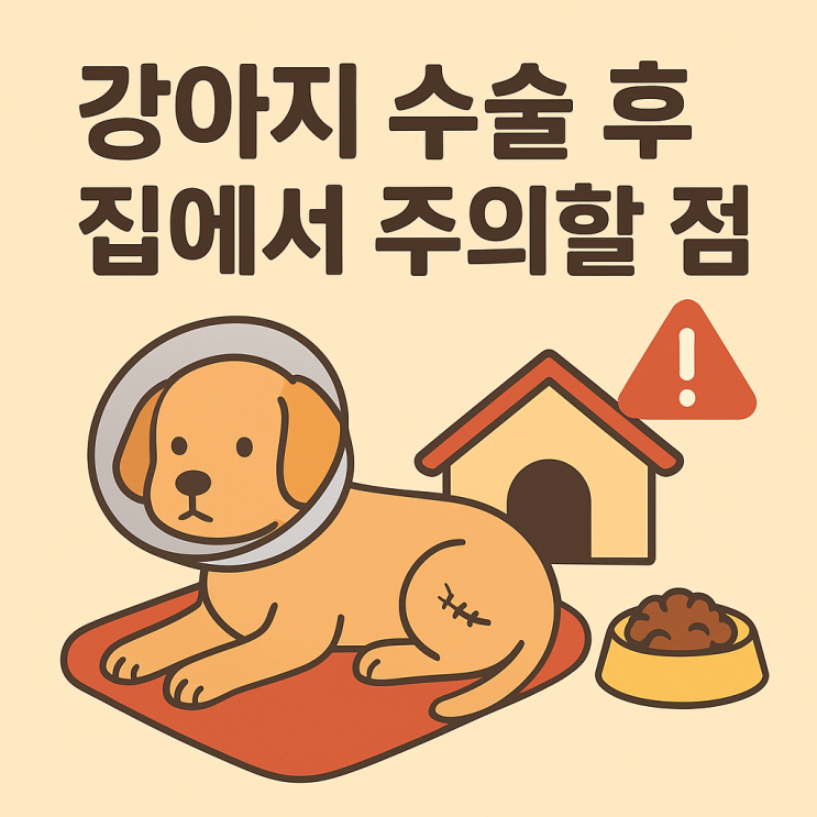  강아지 수술 후 집에서 주의할 점
