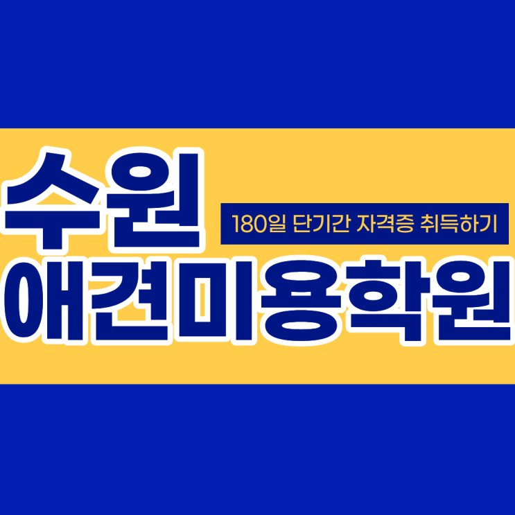  수원애견미용학원, 180일 만에 자격증 취득하는 법