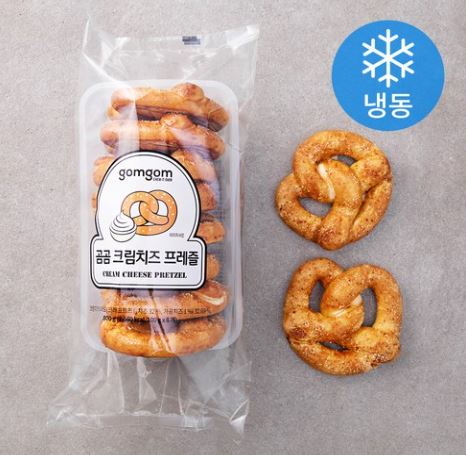  곰곰 크림치즈 프레즐 800g (8개입) | 속 가득 크림치즈 & 겉 바삭한 프레즐 맛집 간식 특가
